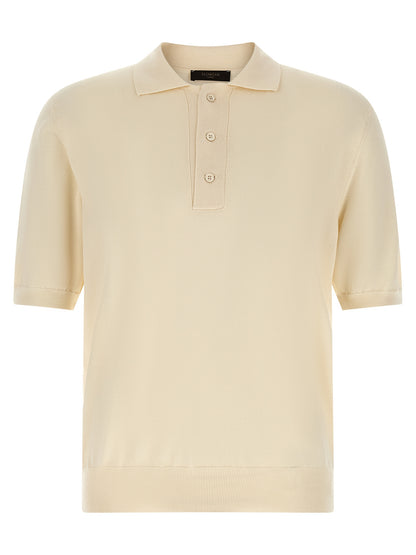 Polo Shirt by ZANONE for men in cotton beige presents a distinguished silhouette, showcasing a sophisticated and distinguished short-sleeve for a truly distinguished finish.
