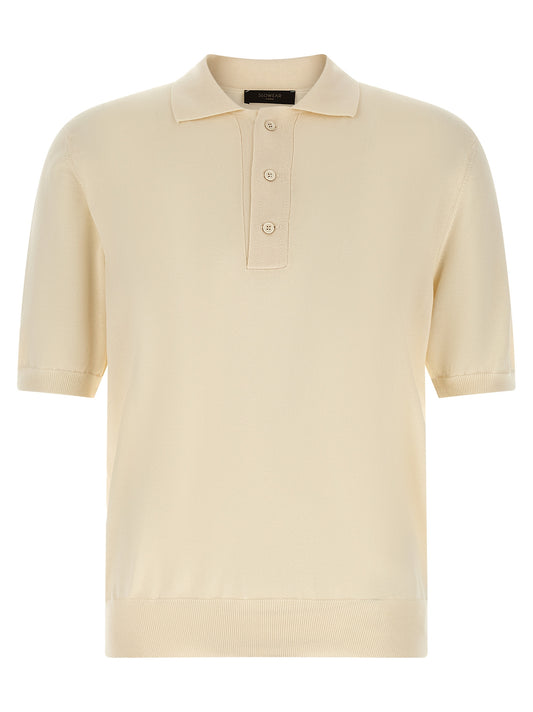Polo Shirt by ZANONE for men in cotton beige presents a distinguished silhouette, showcasing a sophisticated and distinguished short-sleeve for a truly distinguished finish.