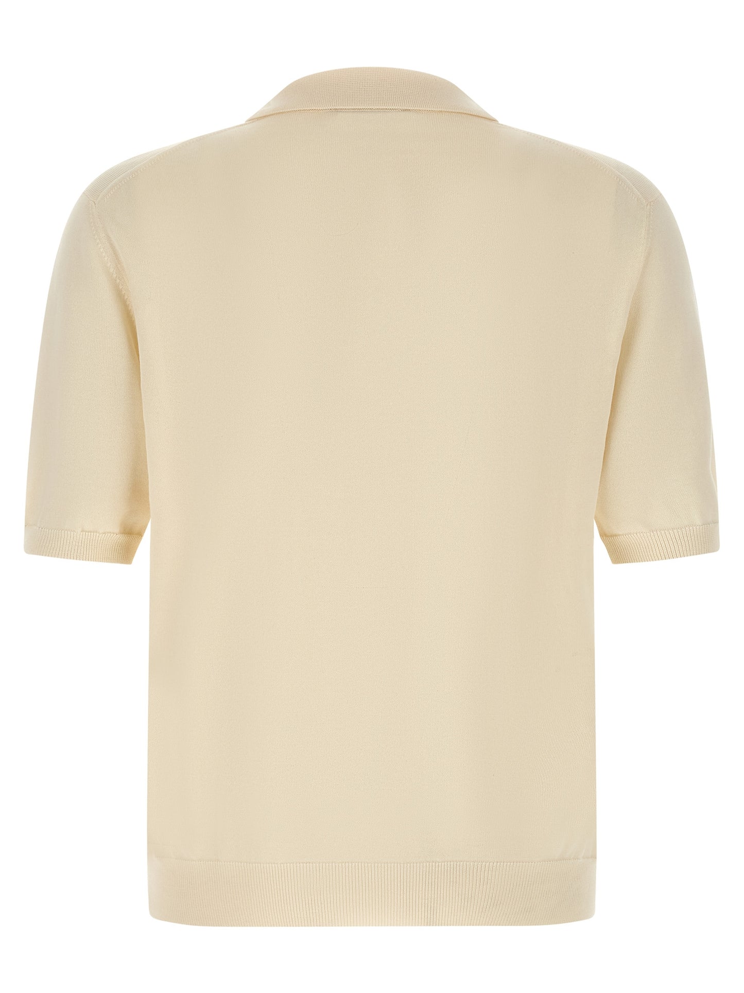 Polo Shirt by ZANONE for men in cotton beige presents a sleek silhouette, featuring a refined and for a sleek finish.