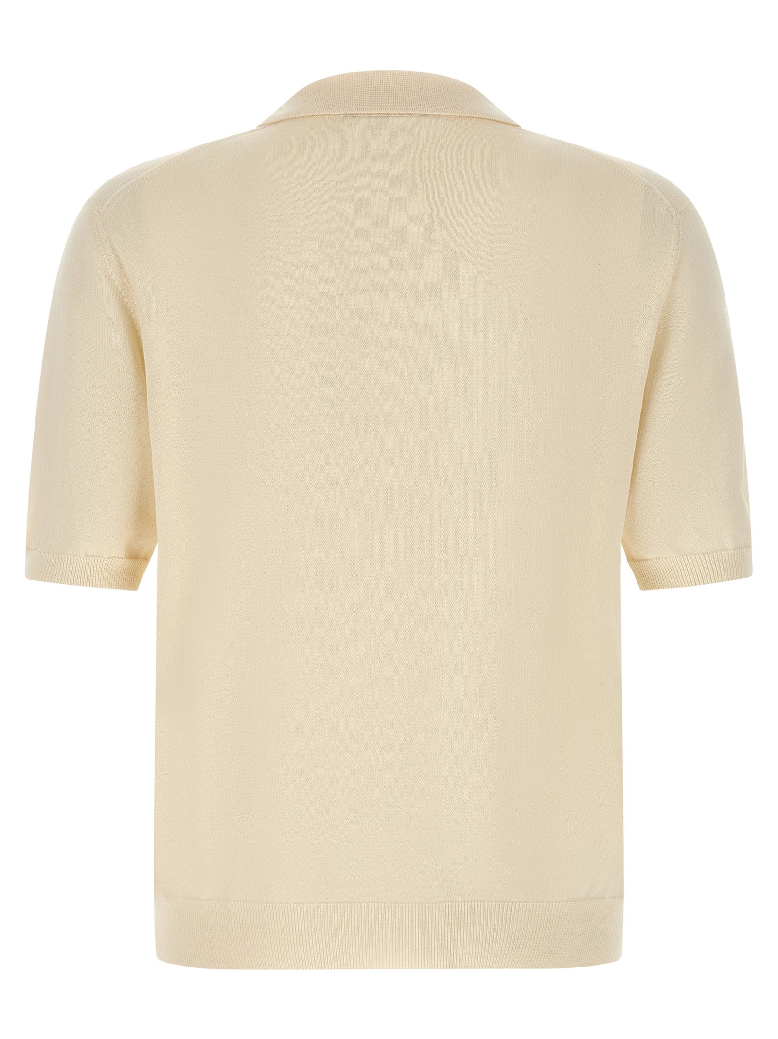 Polo Shirt by ZANONE for men in cotton beige presents a sleek silhouette, featuring a refined and for a sleek finish.