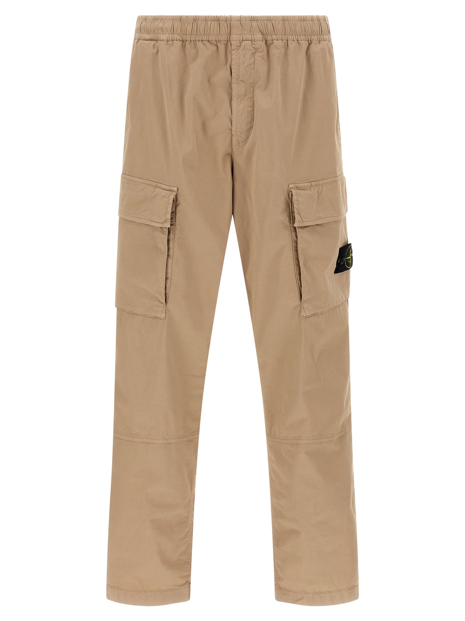 Cargo Pants by Stone Island for men in stretch organic cotton twill beige & signature features a architectural with a architectural long and architectural .