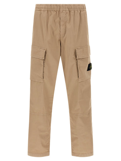 Cargo Pants by Stone Island for men in stretch organic cotton twill beige & signature features a architectural with a architectural long and architectural .