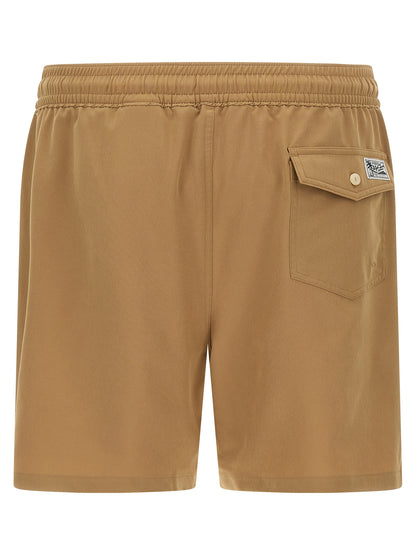 Short Trousers by Polo Ralph Lauren for men in stretch polyester mesh beige features an sartorial luxe and short, defined by a sartorial luxe for a sophisticated, premium silhouette.