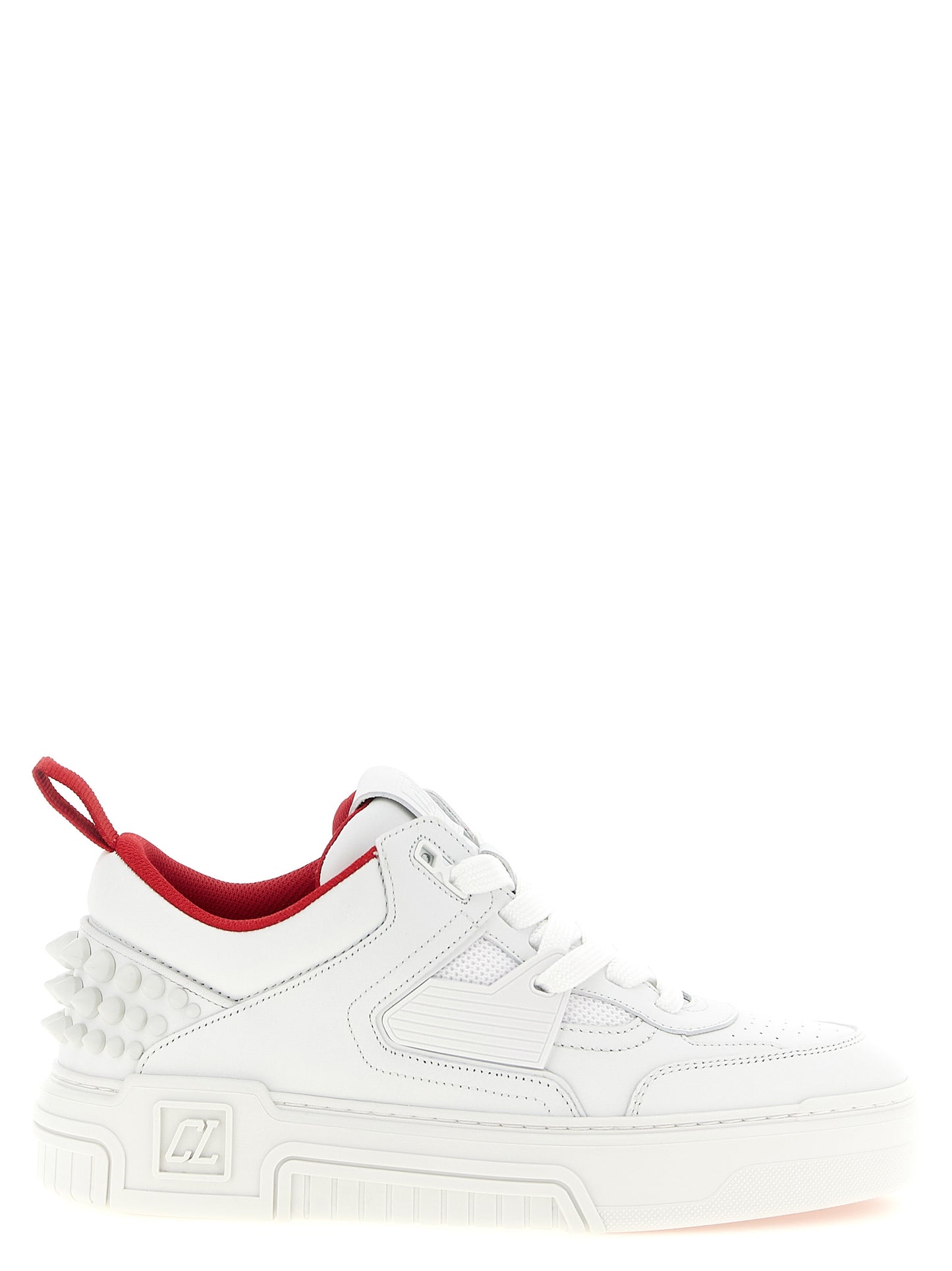 Christian Louboutin Men's Athletic Calfskin & Goat Leather Sneakers - White Signature Monogram