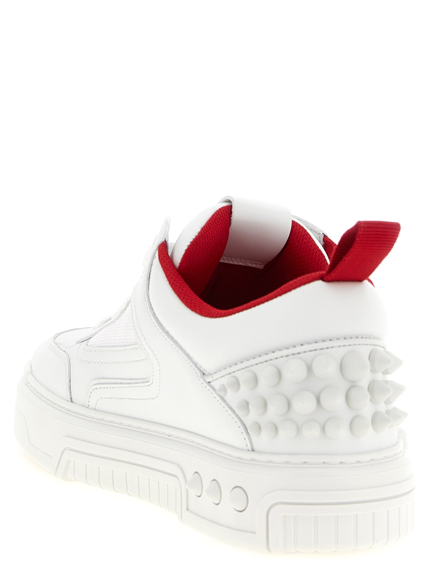 Christian Louboutin Men's Athletic Calfskin & Goat Leather Sneakers - White Signature Monogram