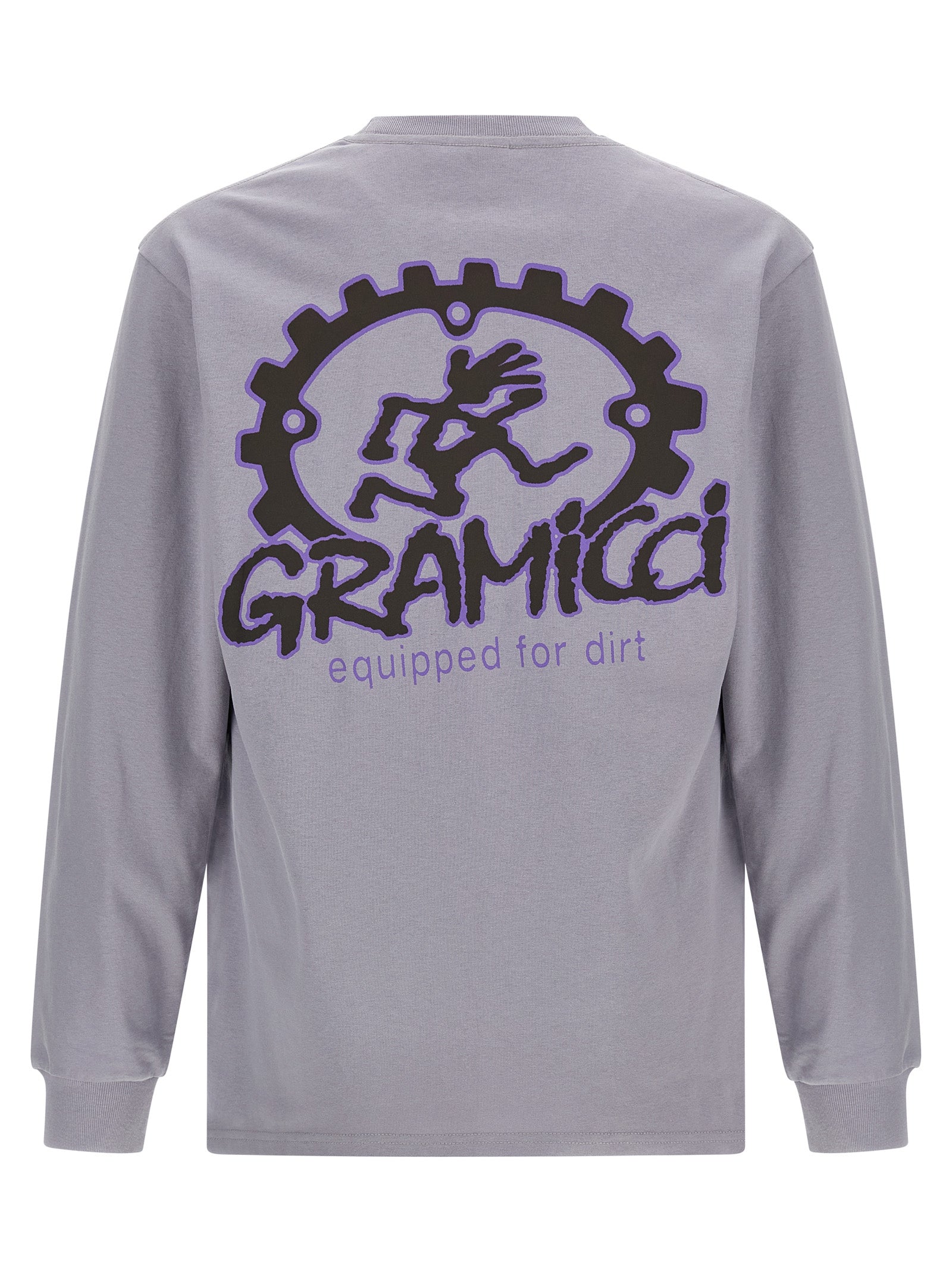 Activewear T-Shirt by Gramicci for men in cotton purple & print features an contemporary design with , a length, and a contemporary crew neckline.