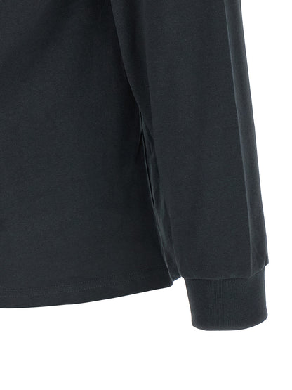 Activewear T-Shirt by Gramicci for men in cotton black & print features a dynamic silhouette with and enhanced by functional .