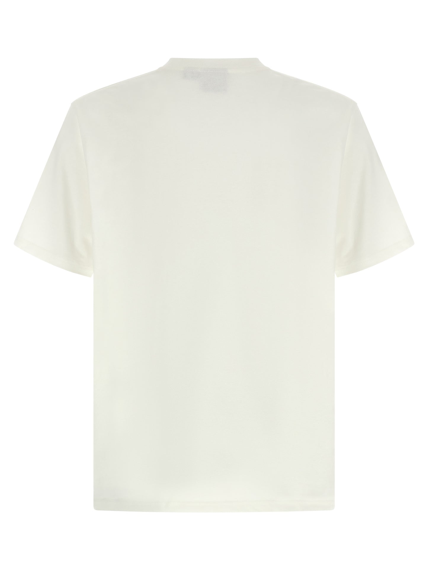 T-Shirt by Gramicci for men in cotton white & print showcases a fashionable silhouette, elegantly detailed with a fashionable and crew neckline for a sophisticated, high-fashion look.