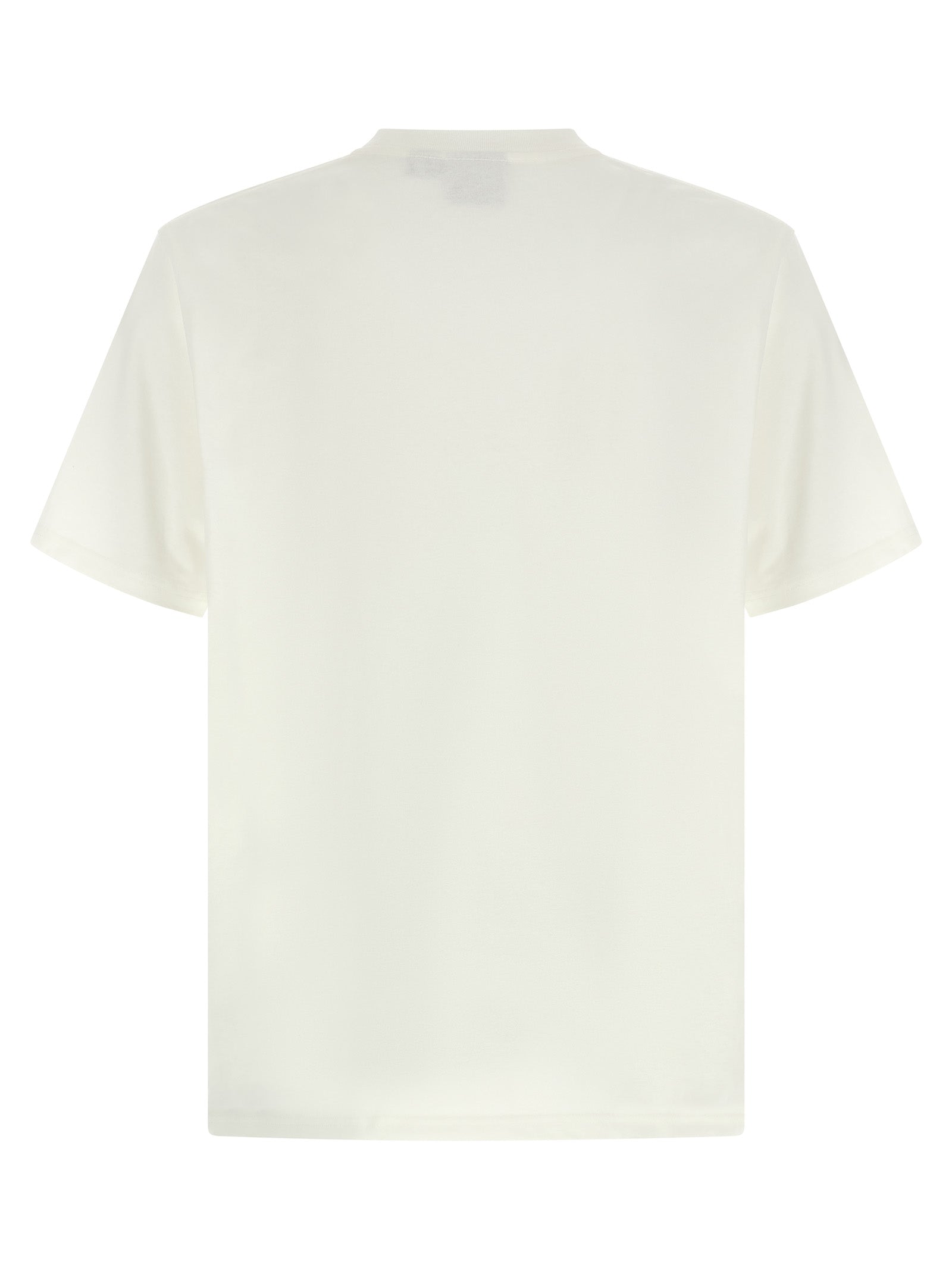 T-Shirt by Gramicci for men in cotton white & print showcases a fashionable silhouette, elegantly detailed with a fashionable and crew neckline for a sophisticated, high-fashion look.