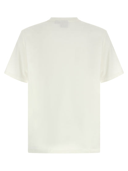 T-Shirt by Gramicci for men in cotton white & print showcases a fashionable silhouette, elegantly detailed with a fashionable and crew neckline for a sophisticated, high-fashion look.