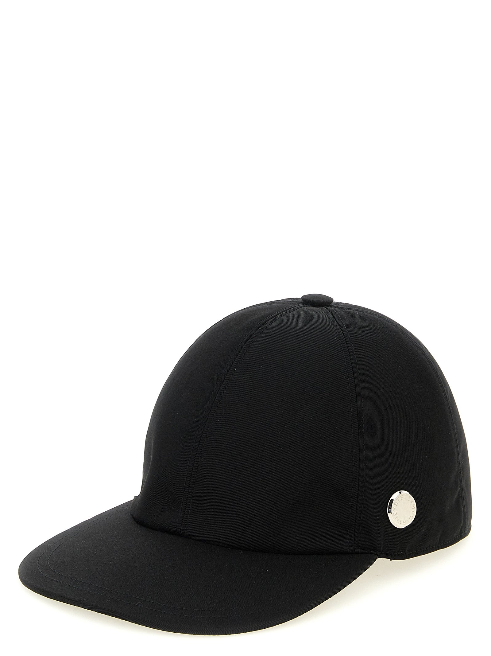 Baseball Cap by Stella McCartney for women in nylon & cotton black presents a tailored silhouette, perfectly capturing the essence of Nylon & Cotton Baseball Cap with its tailored finish and superior craftsmanship.