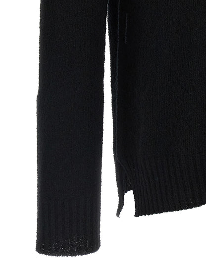 Cardigan by MA'RY'YA for men in polyamide modacrylic & cotton black showcases a captivating silhouette, artfully detailed with a captivating and for a truly sophisticated captivating look.