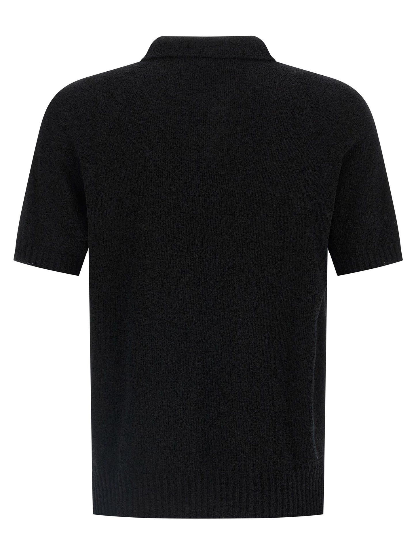 Polo Shirt by MA'RY'YA for men in polyamide modacrylic cotton black presents a distinguished silhouette, showcasing a sophisticated and distinguished for a truly distinguished finish.