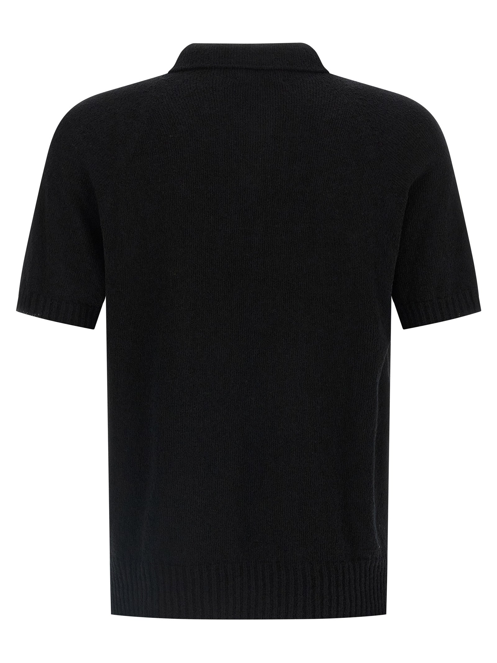 Polo Shirt by MA'RY'YA for men in polyamide modacrylic cotton black presents a distinguished silhouette, showcasing a sophisticated and distinguished for a truly distinguished finish.