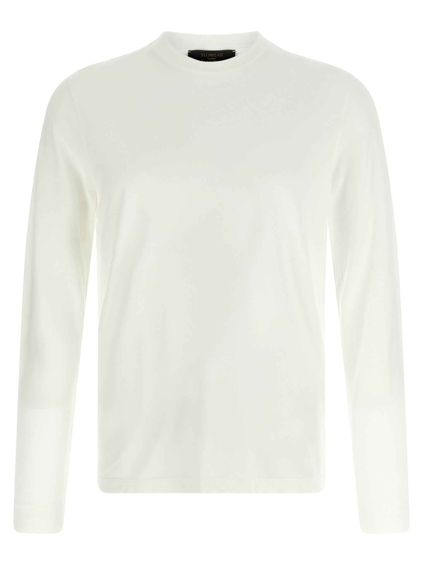 T-Shirt by ZANONE for men in cotton white showcases a fashionable silhouette, elegantly detailed with a fashionable and crew neckline for a sophisticated, high-fashion look.