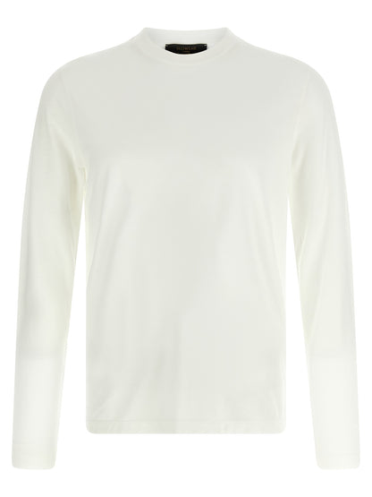 T-Shirt by ZANONE for men in cotton white showcases a fashionable silhouette, elegantly detailed with a fashionable and crew neckline for a sophisticated, high-fashion look.