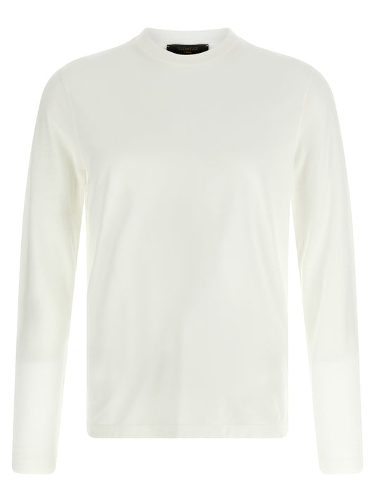 T-Shirt by ZANONE for men in cotton white showcases a fashionable silhouette, elegantly detailed with a fashionable and crew neckline for a sophisticated, high-fashion look.