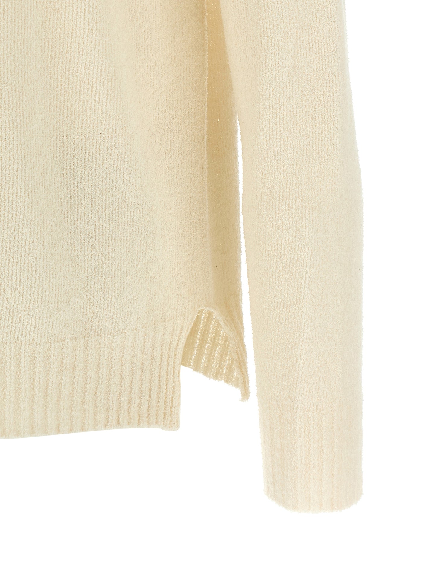 Cardigan by MA'RY'YA for men in polyamide modacrylic & cotton beige features a nuanced silhouette with a refined and nuanced detailing for a sophisticated look.