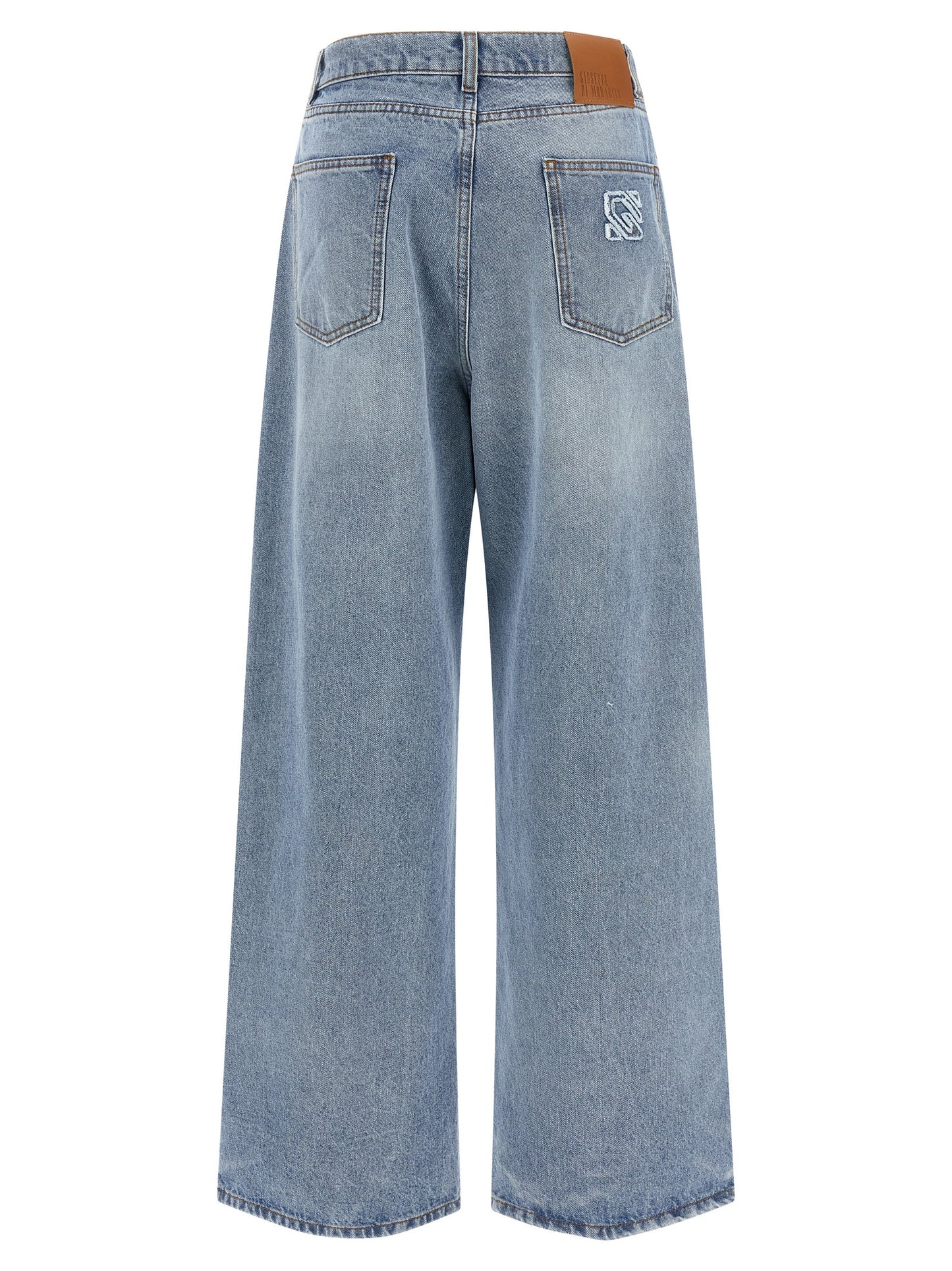 Jeans by Giuseppe Di Morabito for women in denim cotton light-blue features an sophisticated and straight-leg & wide with a precise long, creating a sophisticated and sophisticated silhouette.