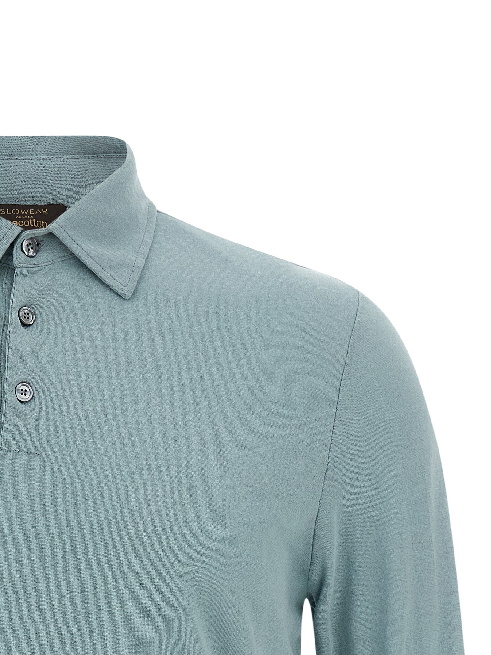 Polo Shirt by ZANONE for men in cotton light-blue presents a distinguished silhouette, showcasing a sophisticated and distinguished for a truly distinguished finish.