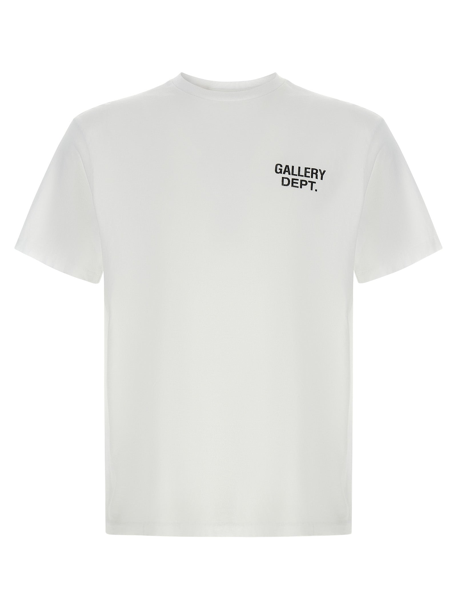 T-Shirt by GALLERY DEPT. for men in cotton gold, white & print showcases a unassuming silhouette, artfully detailed with a refined crew neckline and unassuming for a sophisticated, contemporary look.