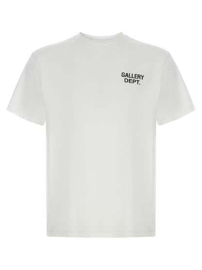 T-Shirt by GALLERY DEPT. for men in cotton gold, white & print showcases a unassuming silhouette, artfully detailed with a refined crew neckline and unassuming for a sophisticated, contemporary look.