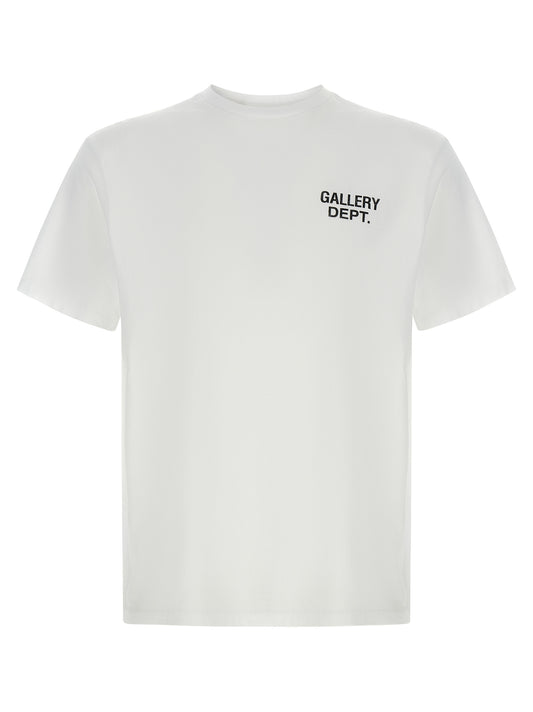 T-Shirt by GALLERY DEPT. for men in cotton gold, white & print showcases a unassuming silhouette, artfully detailed with a refined crew neckline and unassuming for a sophisticated, contemporary look.