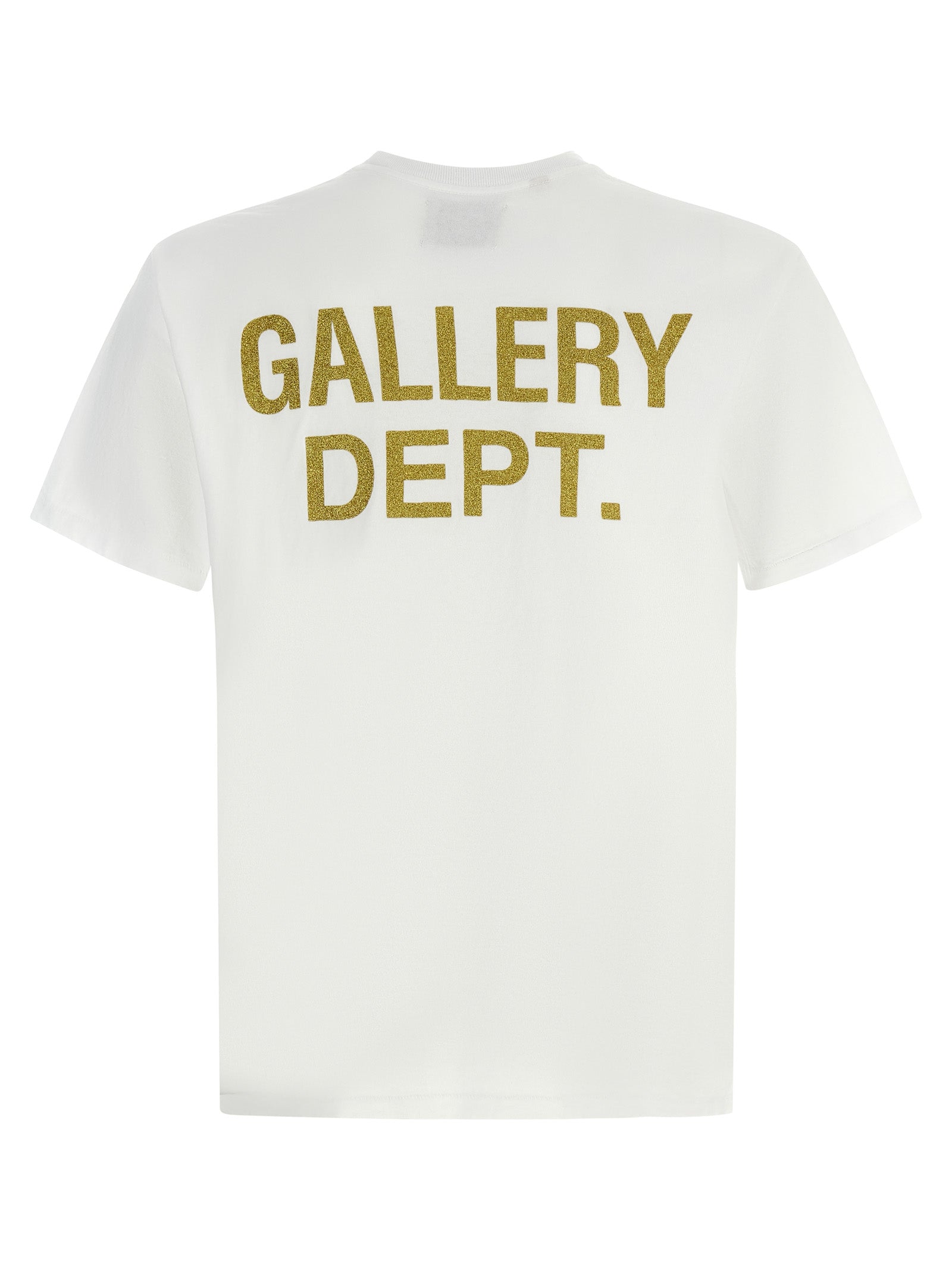 T-Shirt by GALLERY DEPT. for men in cotton gold, white & print showcases a chic silhouette, artfully detailed with a chic crew neckline and for a chic finish.