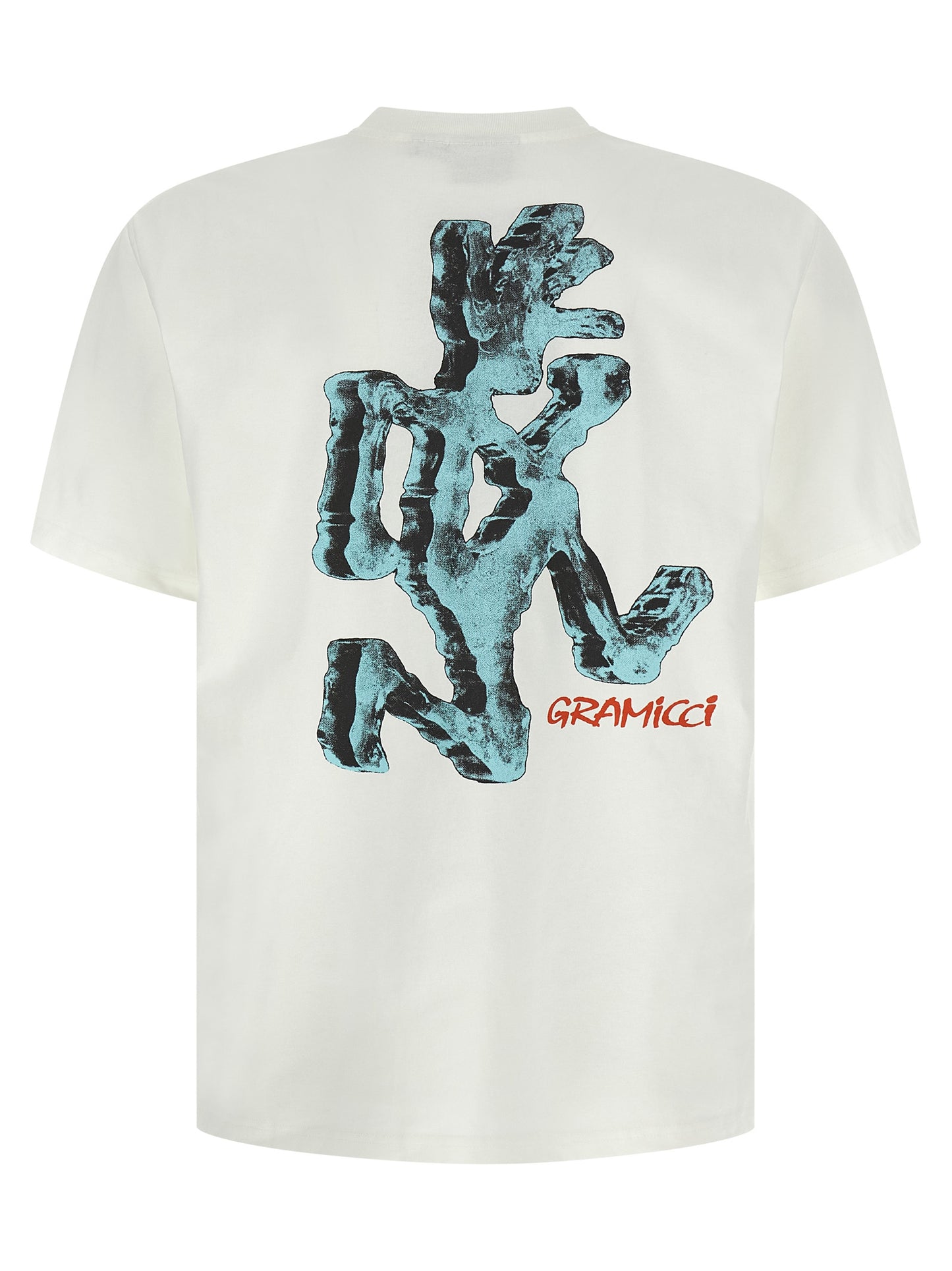 T-Shirt by Gramicci for men in cotton white & print features an on trend silhouette, perfectly showcasing a on trend and for an elevated aesthetic.