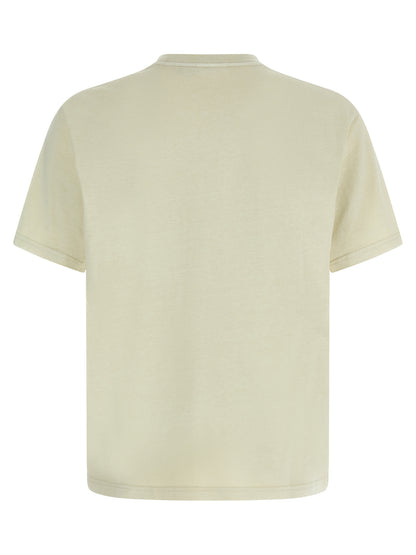T-Shirt by Gramicci for men in cotton beige showcases a chic silhouette, artfully detailed with a chic crew neckline and for a chic finish.