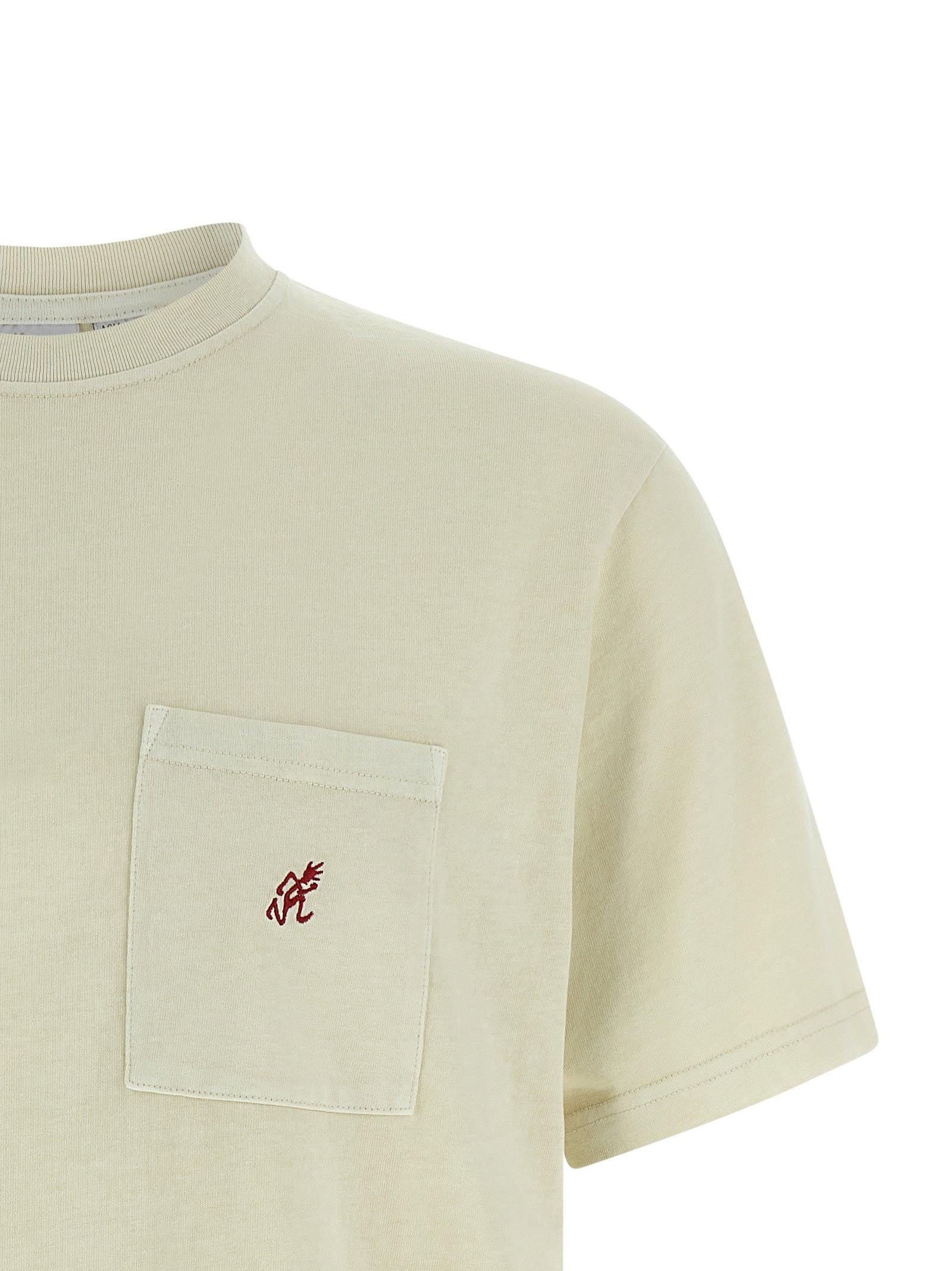 T-Shirt by Gramicci for men in cotton beige features an on trend silhouette, perfectly showcasing a on trend and crew neckline for an elevated aesthetic.