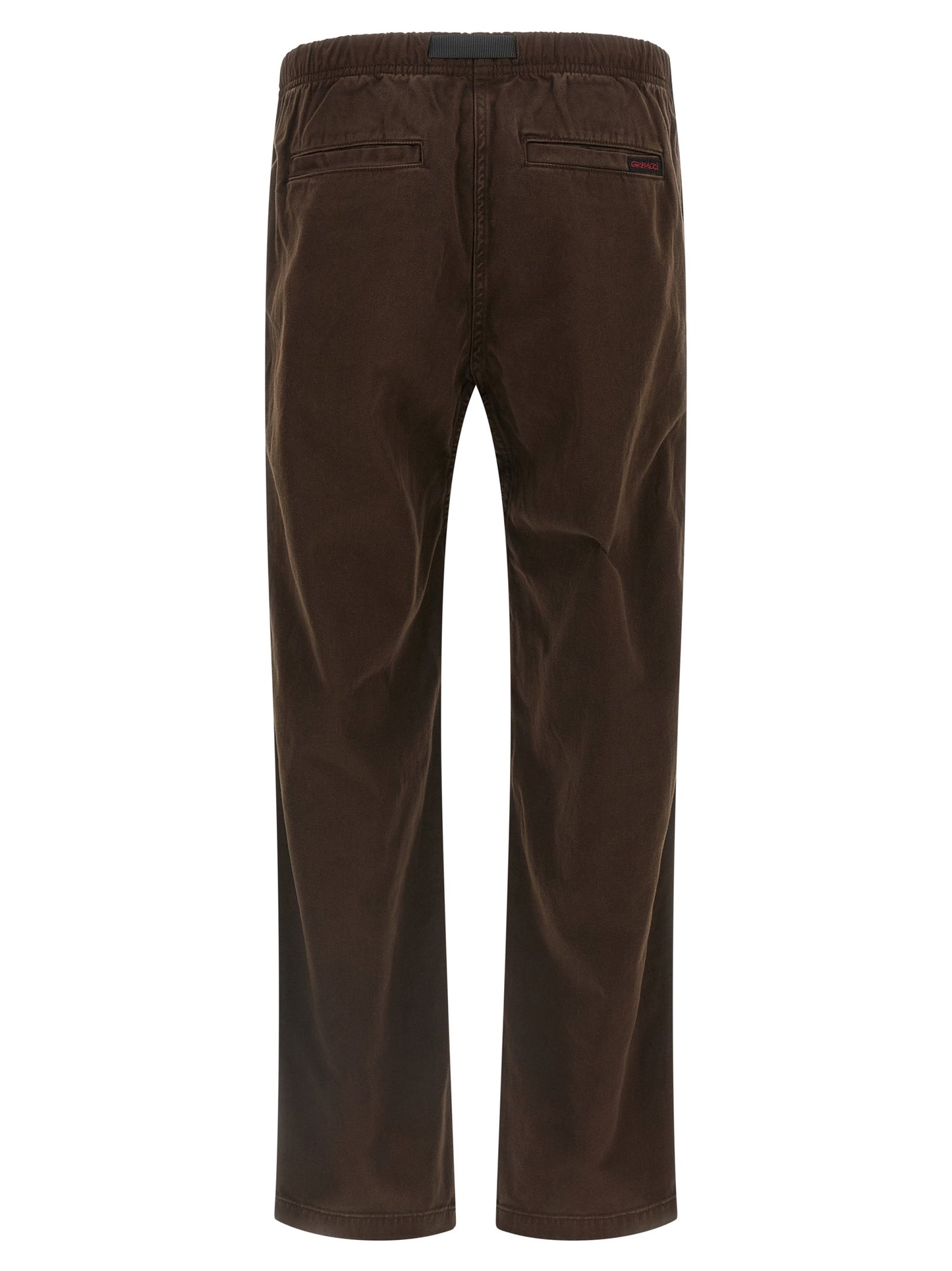 Trousers by Gramicci for men in organic cotton twill brown features a artisanal silhouette, showcasing a sophisticated wide with a long and for a artisanal finish.