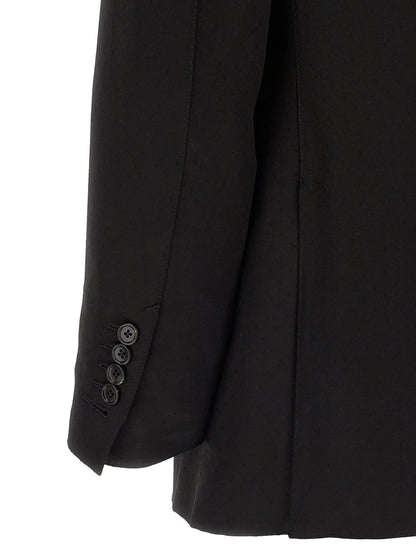Blazer by Tom Ford for men in viscose silk & cupro black, horn & patterned features an crisp silhouette with sophisticated and a crisp for a truly crisp finish.