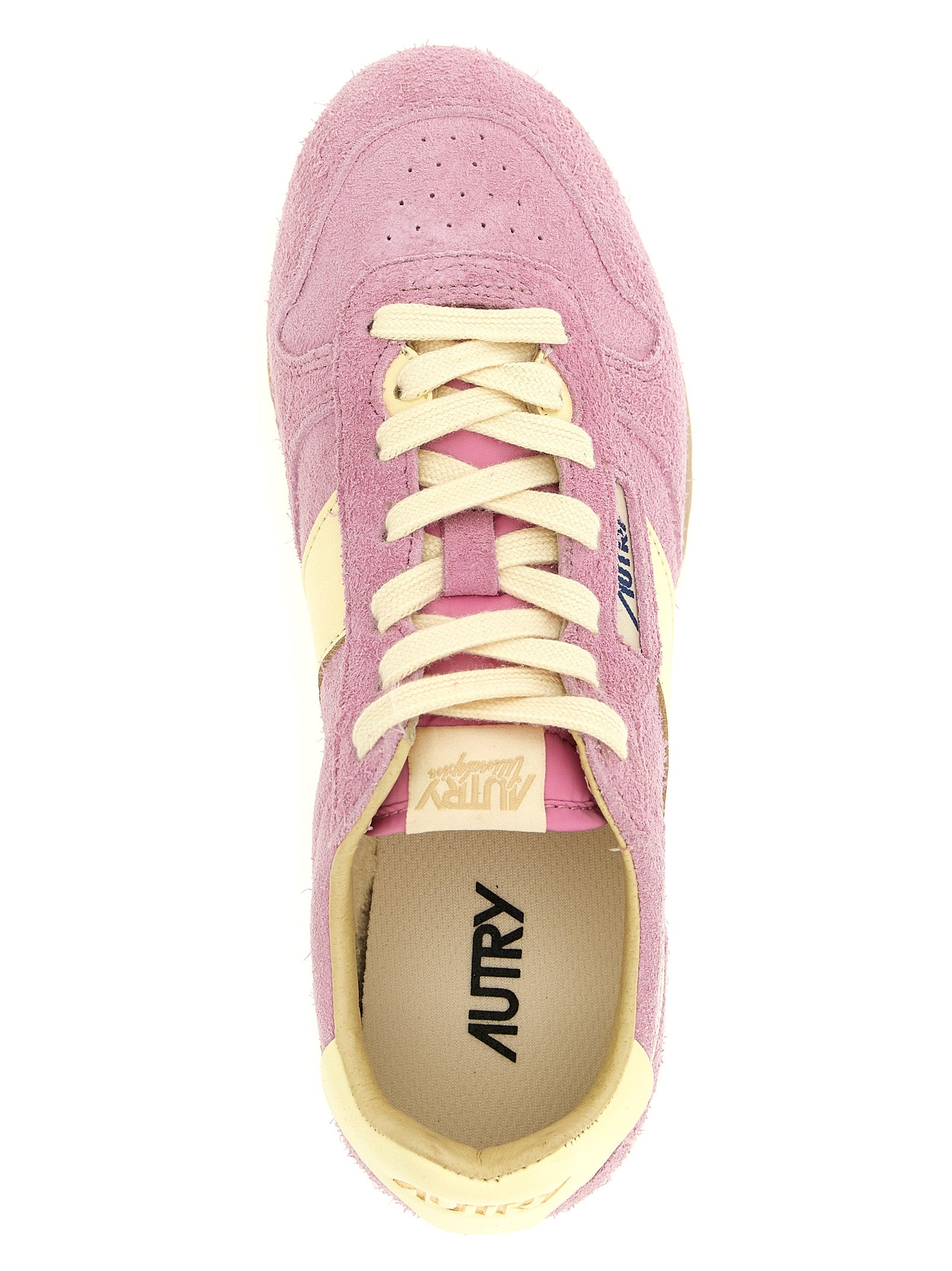 Athletic Sneakers Autry women nylon cotton terry & suede cowhide leather multicolor, pink & jacquard featuring a avant-garde Women's Athletic Nylon Cotton Terry & Suede Cowhide Leather Sneakers design with a avant-garde athletic style for a refined finish.