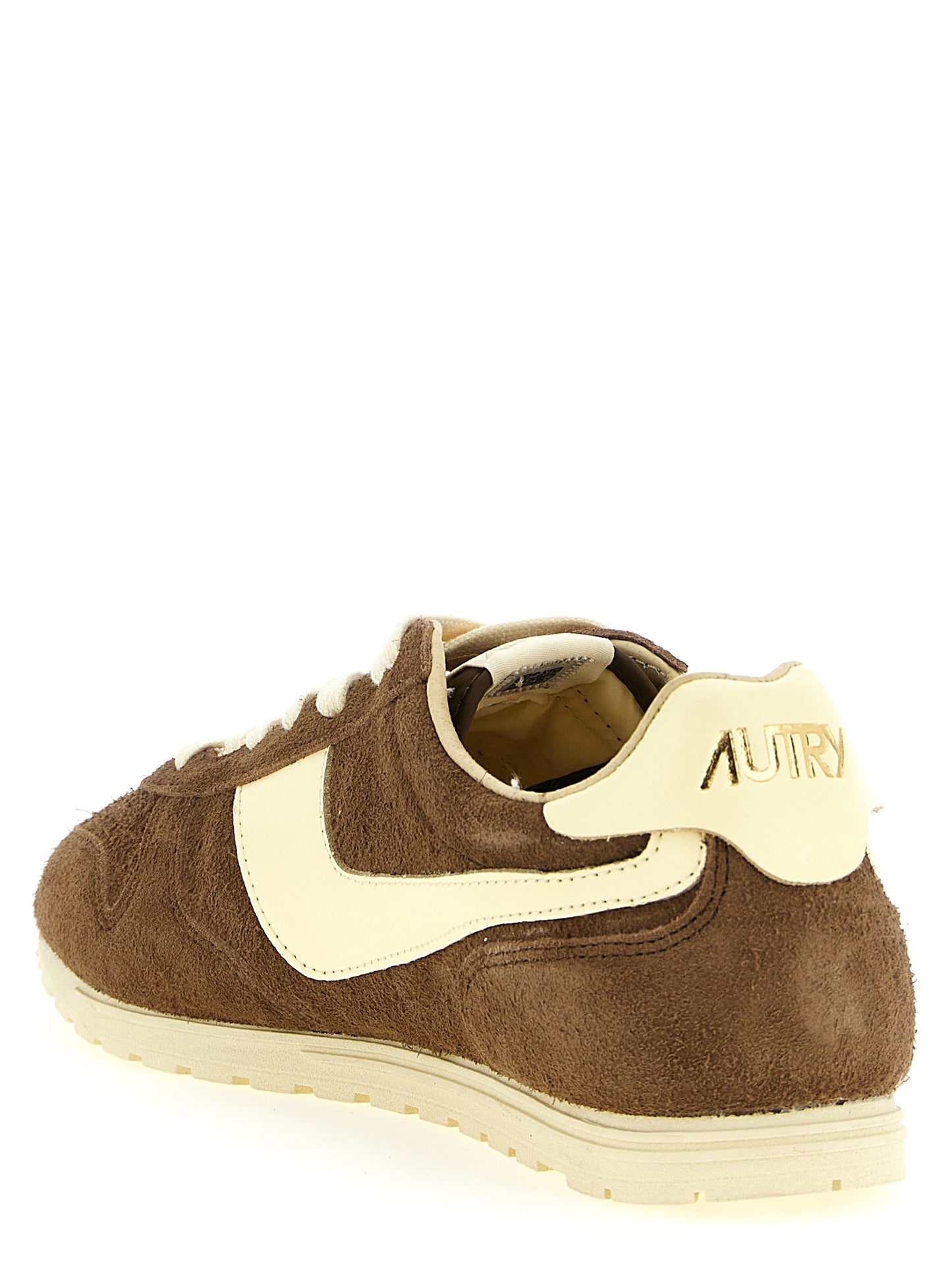 Athletic Sneakers by Autry for men in nylon cotton terry & suede cowhide leather brown & jacquard showcases an impeccable silhouette, defined by an impeccable athletic style design that perfectly captures the essence of the Men's Athletic Nylon Cotton Terry & Suede Cowhide Leather Sneakers.