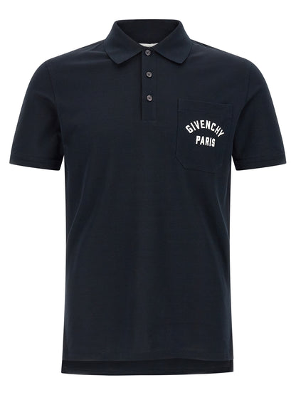 This Polo Shirt by Givenchy for men in cotton blue presents a flawless silhouette, showcasing flawless detailing and a refined for a truly flawless aesthetic.