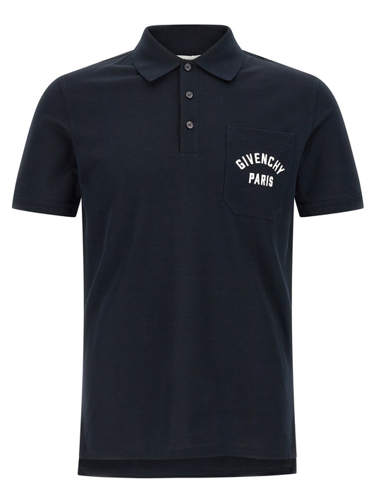 This Polo Shirt by Givenchy for men in cotton blue presents a flawless silhouette, showcasing flawless detailing and a refined for a truly flawless aesthetic.