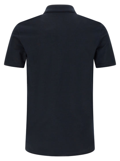 Polo Shirt by Givenchy for men in cotton blue presents a sleek silhouette, featuring a refined and for a sleek finish.