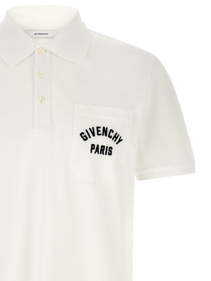 Polo Shirt by Givenchy for men in cotton white presents a distinguished silhouette, showcasing a sophisticated and distinguished for a truly distinguished finish.