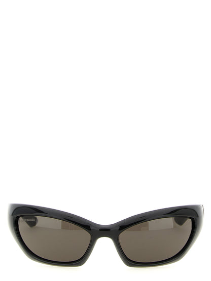 Sunglasses by Balenciaga for men in calf leather & cotton canvas black & print features an timeless with black coloured frame frames and for a timeless finish.