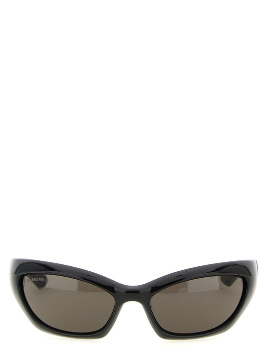Sunglasses by Balenciaga for men in calf leather & cotton canvas black & print features an timeless with black coloured frame frames and for a timeless finish.