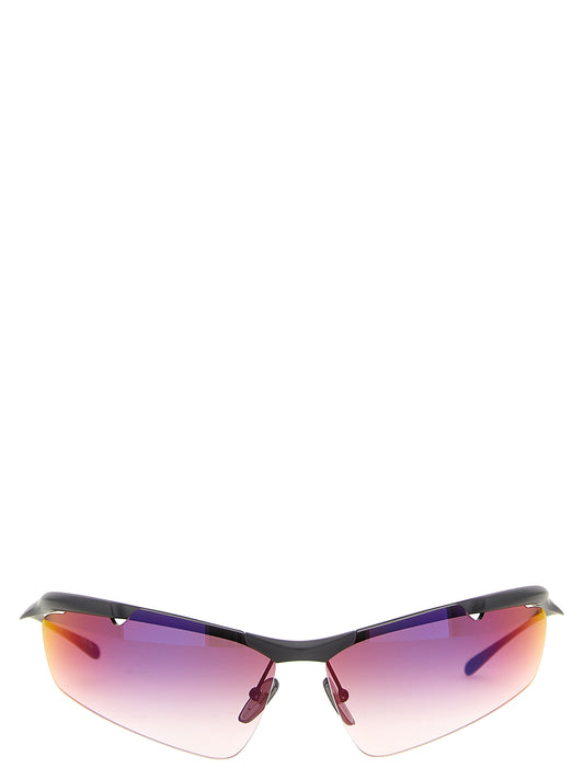 Sunglasses by Balenciaga for men in calf leather & cotton canvas and multicolor featuring an stylish cat-eye frame design with a sophisticated multicolor coloured frame finish and high-performance mirrored lens.