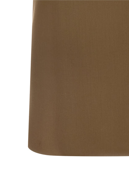 Trench Coat by Max Mara for women in virgin wool brown presents a utilitarian silhouette, showcasing a utilitarian split shirt-collar neckline and sophisticated water-resistant for a truly utilitarian look.