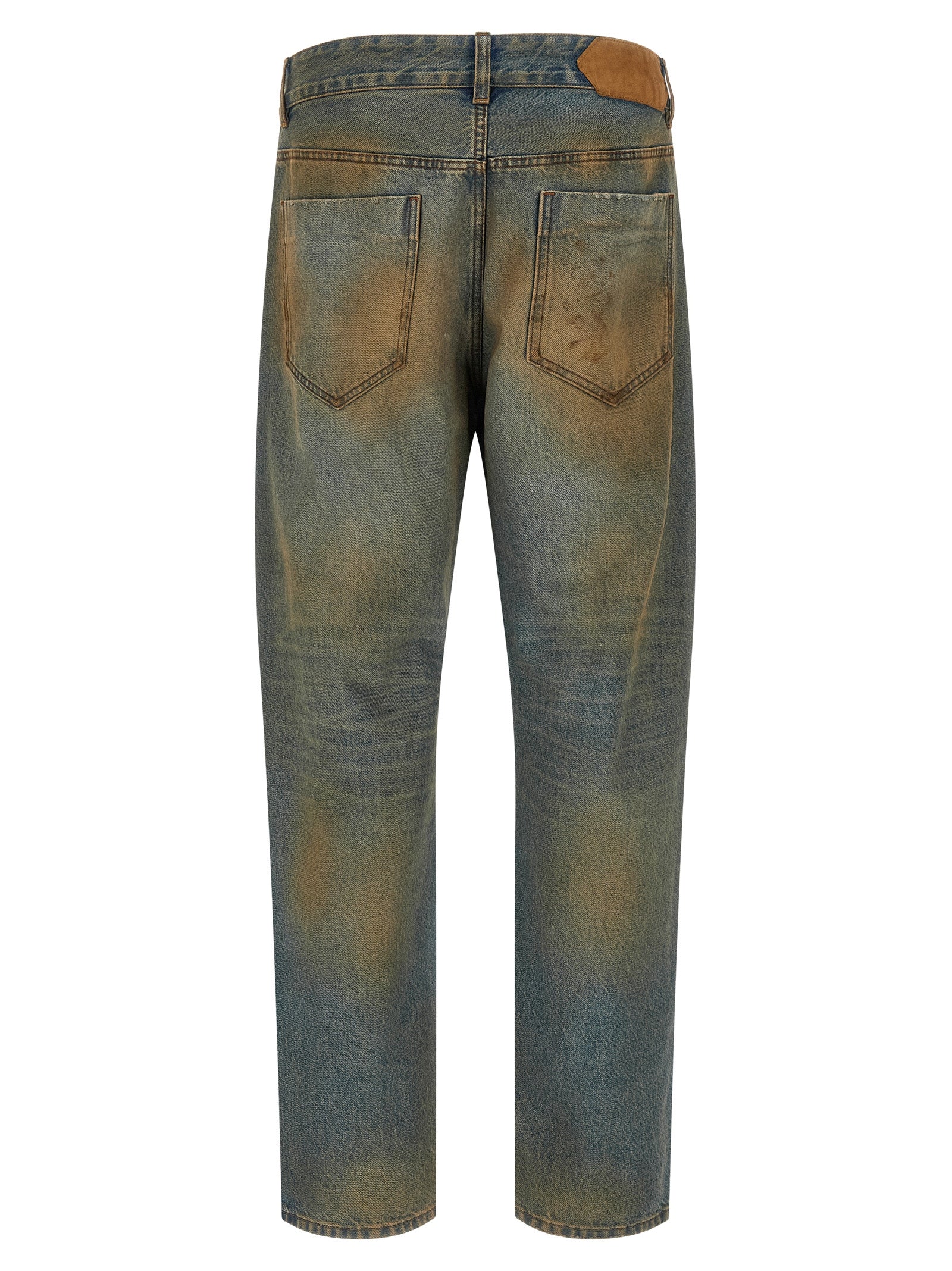 Jeans by Jacquemus for men in denim cotton multicolor features an sartorial straight-leg & relaxed-fit and long with a cut for a sartorial finish.