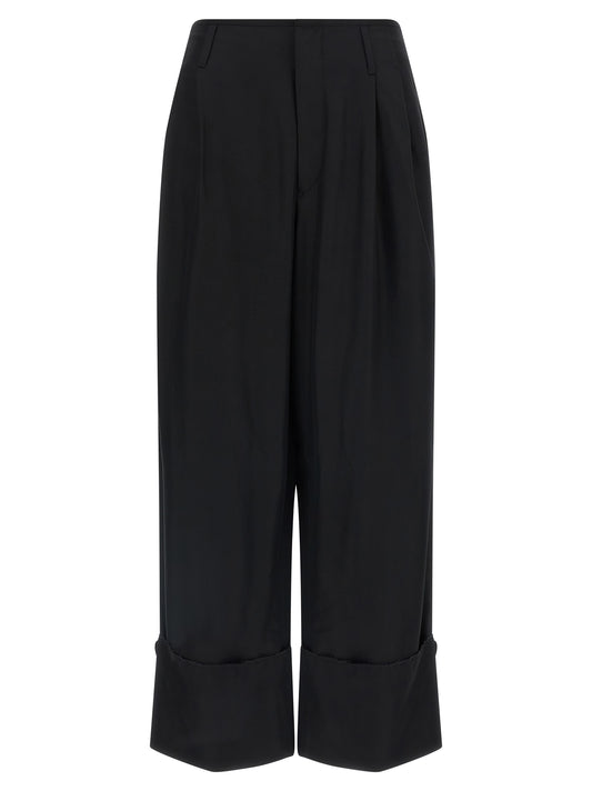 Trousers by Darkpark for women in lyocell & viscose black features an on trend silhouette, showcasing a sophisticated with a long and for an on trend finish.