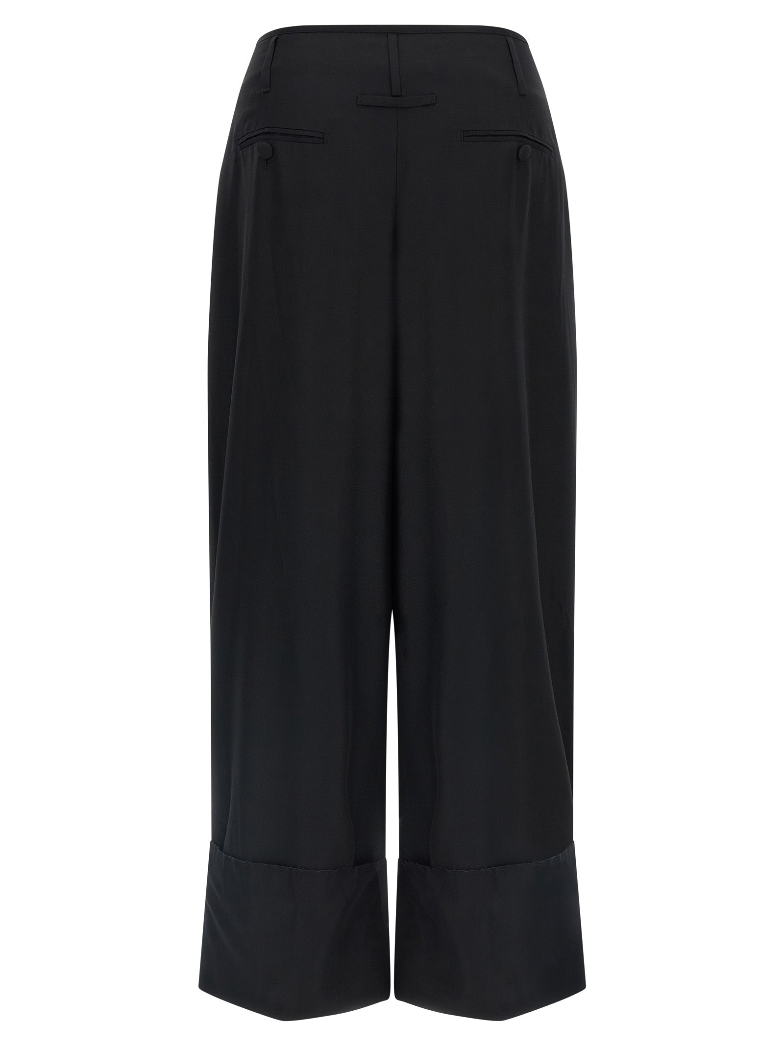 Trousers by Darkpark for women in lyocell & viscose black features a sculptural silhouette, showcasing a sculptural and long with a sophisticated for a sculptural finish.