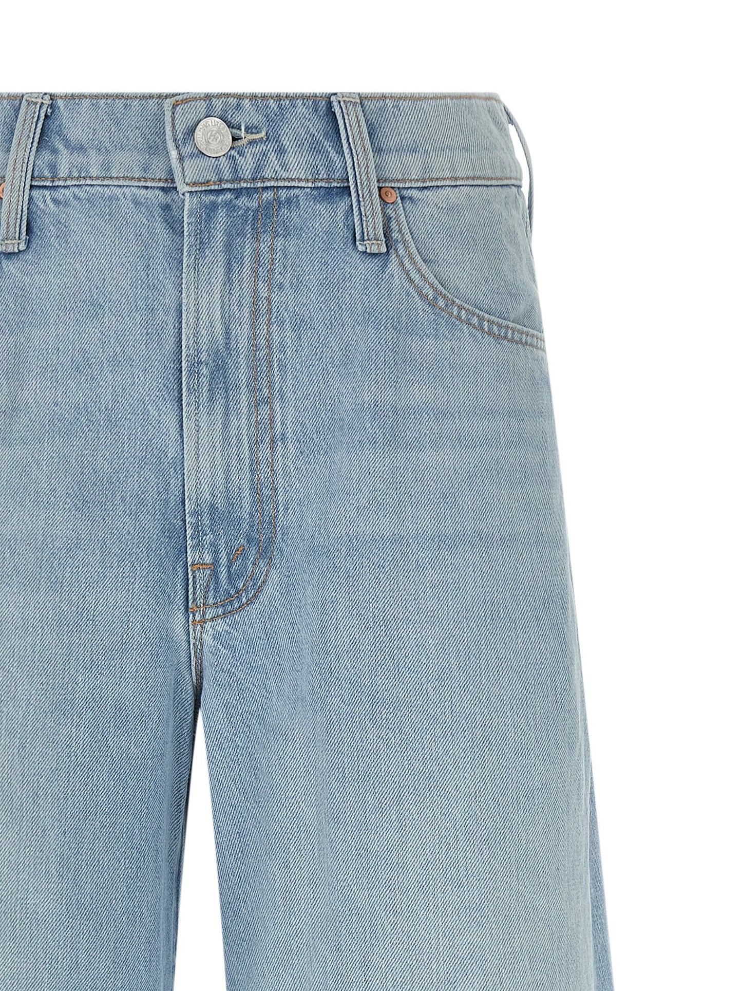 Mother Denim Women's Relaxed Fit Denim Cotton Jeans - Light Blue