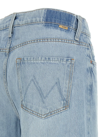 Mother Denim Women's Relaxed Fit Denim Cotton Jeans - Light Blue