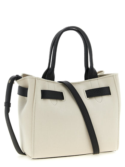 Shopper Tote Bag by Tom Ford for women in cotton polyester canvas bicolour, black & white features a jet-set Audrey Cotton Polyester Canvas Shopper Tote Bag design, complete with a secure magnetic & buckle, ample , and versatile shoulder-strap, adjustable-strap & handle for a jet-set look.