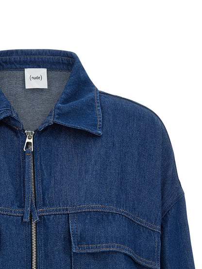 NUDE Blake Women's Denim Trucker Jacket - Blue Nude